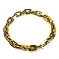 A 14ct gold bracelet of twenty four oversized oval links, marked 585 and with VR20, for Verona maker... 