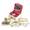 A 9ct gold earring, 0.5g and a collection costume jewellery, including some silver pieces, three ena... 