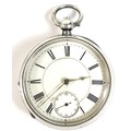 A 19th century Waltham silver cased pocket watch with key wind Safety Pinion movement, the white ena... 