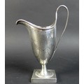 A Hester Bateman, George III silver milk jug,  with bright cut decoration, bearing monogram, 'WMH', ... 