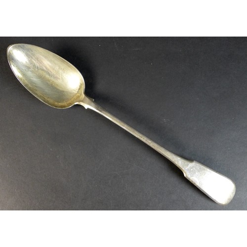 78 - A George III silver old English fiddle pattern serving spoon, Thomas Wilkes Barker, London 1815, 31c... 