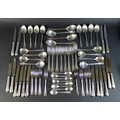 A set of silver plated flatware, by Cooper Ludlum, in Classic Bead pattern, eight place settings, co... 