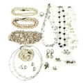 A collection of pearl and 9ct gold jewellery including a 9ct white gold ring set with a pearl with m... 