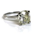 An impressive solitaire diamond ring, circa 1970s, the brilliant cut stone of approximately 3.2ct, 9... 