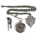 A late 19th century Baume & Company 'Fine Silver' cased pocket watch, full hunter, key wind, silvere... 