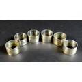 A cased set of George V silver napkin rings, Goldsmiths & Silversmiths Co Ltd. London, 1912, 9.2toz.... 