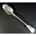 A Victorian silver fiddle pattern basting spoon, with monogram 'WSH' to its finial, Chawner & Co., L... 