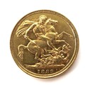 A Victoria Old Head gold sovereign, 1889, Sydney, Australia Mint.