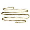 An unmarked yellow gold necklace, with loop links, testing as between 14ct and 18ct, a/f some solder... 