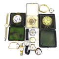 A group of 20th century wristwatches, including two lady's watches, one with a rolled gold strap, th... 