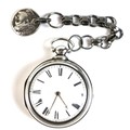 A William IV silver pair cased key wind pocket watch, the white enamel dial with black Roman numeral... 