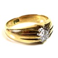 A 9ct gold and diamond solitaire ring, circa 1970, the round brilliant cut stone approximately 0.7ct... 