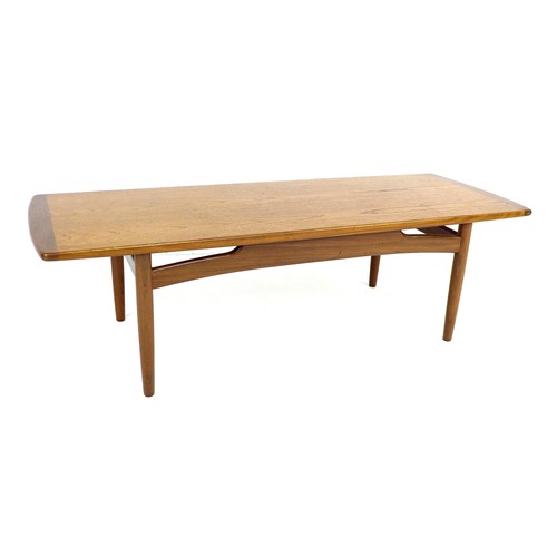 295 - A retro G-Plan teak coffee table, circa 1970, 137 by 49.5 by 40cm high.