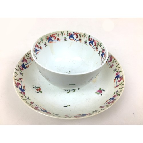 75 - A collection of 18th century and later English porcelain, comprising of two tea bowl with saucers, a... 