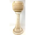 A Victorian Bretby cream coloured jardiniere on stand, with impressed marks to base of both pieces, ... 