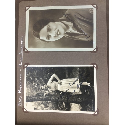 138 - A postcard and photograph album of the 1930 German Oberammergau Passion play with signed cast photog... 