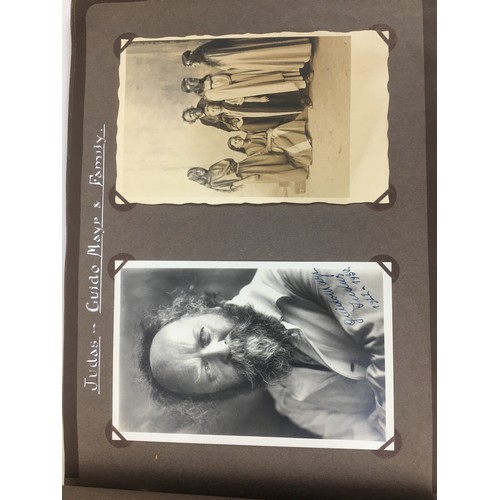 138 - A postcard and photograph album of the 1930 German Oberammergau Passion play with signed cast photog... 