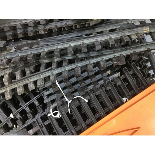 153 - Sixty eight pieces of Lehmann Gross Bahn (LGB) G gauge track. (1 box and five tied sections of track... 