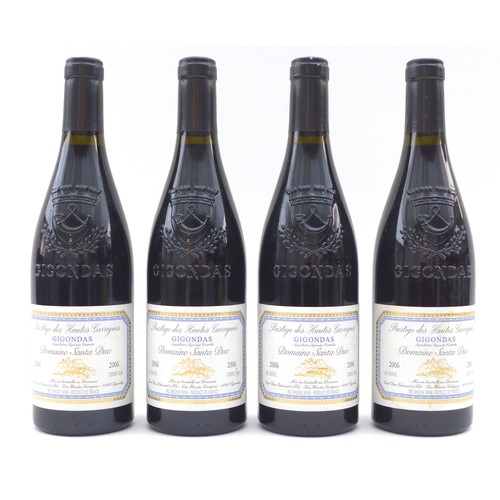 187 - Vintage Wine: four bottles of Gigondas Prestige de Hautes Garrigues, 2006, Santa Duc, U: all high fi... 