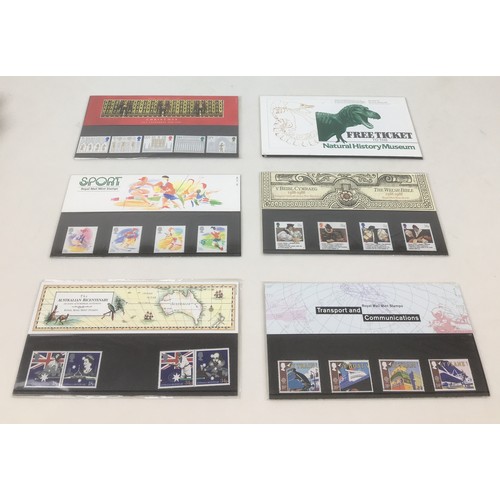 142 - A collection of 108 Royal Mail mint stamp packs, dating from 1978-1991, together with a quantity of ... 