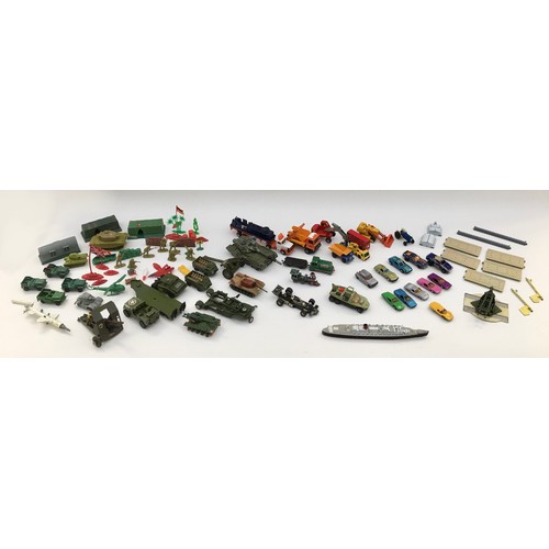 148 - A collection of over thirty Dinky and Matchbox die-cast model military and other vehicles for renova... 