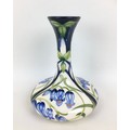 A Moorcroft pottery Otley Chevin Bluebell pattern bottle vase, with impressed marks to base, by Rach... 