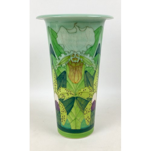 68 - A Dennis Chinaworks 'Bearded Iris' pattern vase with flared rim, designed by Sally Tuffin, maker's m... 