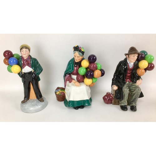 46 - A collection of Royal Doulton and Hummel figurines, comprising, three Royal Doulton figurines, 'The ... 