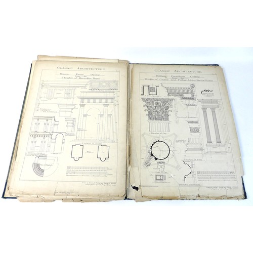 196 - A group of six A3 folios of Classic Architecture prints and plans, comprising 'Architecture of the R... 