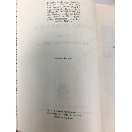 144 - Winston Churchill, first edition 'The Second World War' in 6 volumes, published by Cassell, with fir... 