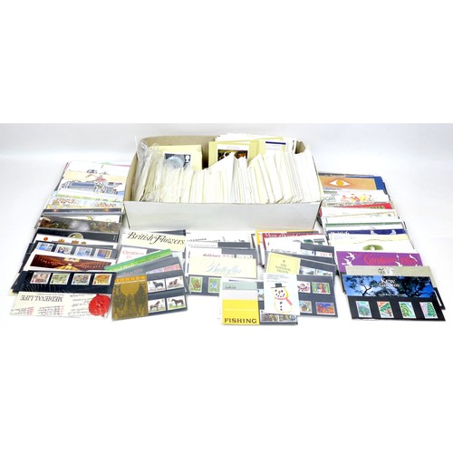 142 - A collection of 108 Royal Mail mint stamp packs, dating from 1978-1991, together with a quantity of ... 