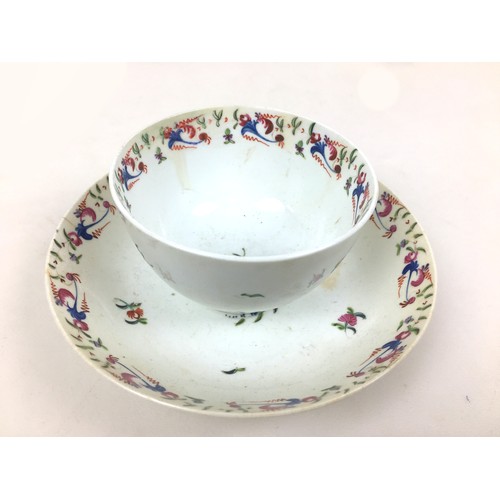 16 - A collection of 18th century and later English porcelain, comprising two tea bowls with saucers, a B... 