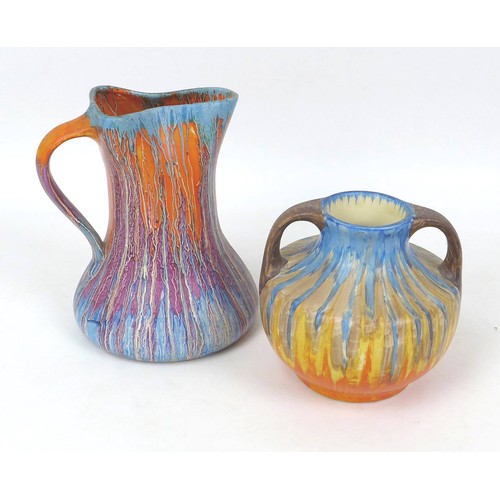 29 - A group of vintage ceramics including a Wades pottery jug, 18.5cm high, a similar Wadeheath two hand... 