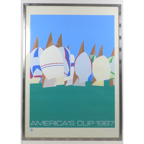 130 - After Franco Costa (Italian, b. 1934) 'Keep our Air Clean' 1987 America's Cup poster, with 'FC' embo... 