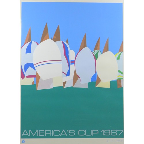 130 - After Franco Costa (Italian, b. 1934) 'Keep our Air Clean' 1987 America's Cup poster, with 'FC' embo... 