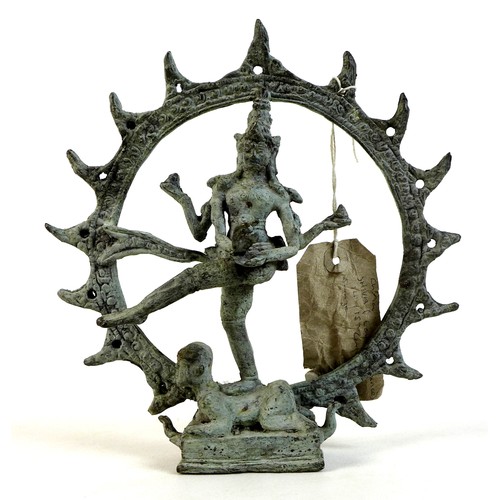 4 - An Indian bronze figure of Shiva Natraja dancing on top of prone figure of Apasmarapurusa or the Dwa... 