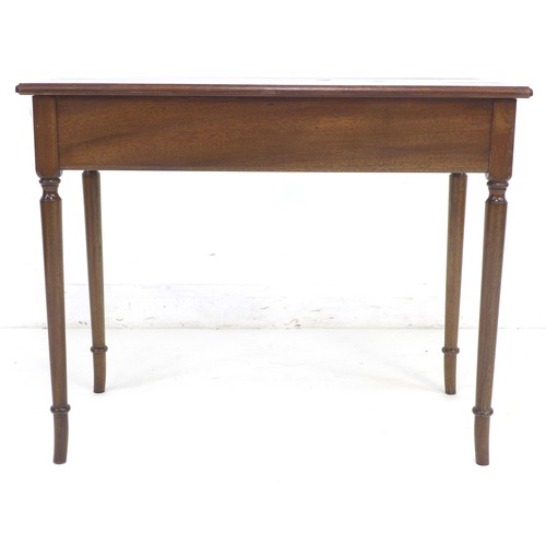 259 - A modern oak side table, by David Bailes of Knaresborough, in Victorian style, with two frieze drawe... 