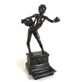 Vincenzo Gemito (Italian, 1852-1929): 'L'Acquaiolo' (The Water Carrier), a bronze figural sculpture ... 