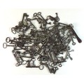 A large collection of antique keys, some with hand cut wards and maker's names to the bows, approx 1... 