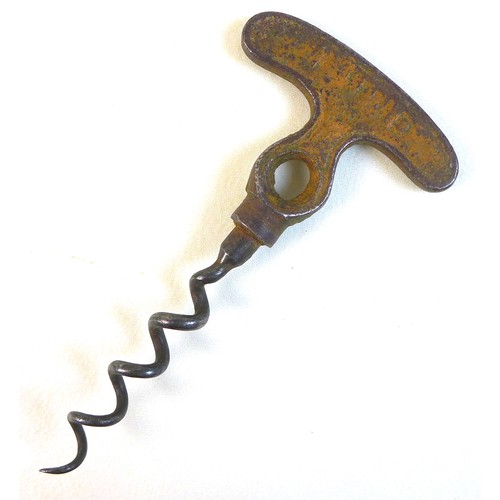 55 - An impressive collection of antique corkscrews, comprising a Victorian Lund single lever corkscrew, ... 