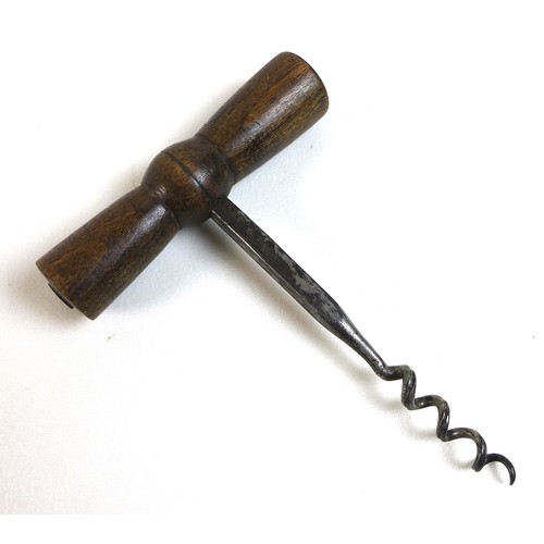 55 - An impressive collection of antique corkscrews, comprising a Victorian Lund single lever corkscrew, ... 