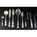 A canteen of silver plated cutlery, in the Kings Royale Pattern by Lambert and Blaber Ltd, comprisin... 