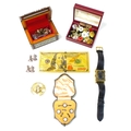 A group of gentleman's accessories, including a Rotary Elite reversible wristwatch, the rectangular ... 