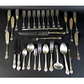 A canteen of silver plated cutlery by United Cutlers of Sheffield in the St Ann's pattern, comprisin... 