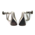 A pair of silver Georg Jensen earrings, circa 1970, 'Butterfly' design, model A116, French screw fit... 