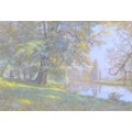 British School (20th century): Two pastel landscapes, both signed with monogrammed, possibly 'MJLF',... 
