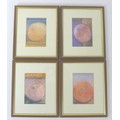 R. Maddalena (British, 20th century): four watercolour studies of fruit, all signed and dated '90', ... 