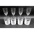 A group of glass tableware, comprising two pairs of Dartington Crystal 'Rachel Small Wine Glasses', ... 