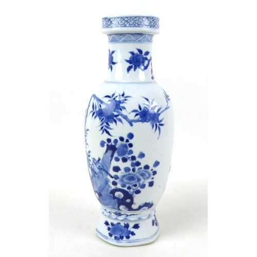 3 - A Chinese porcelain vase, Qing Dynasty, 19th century, of baluster form with stepped rim, decorated i... 