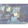 Donald Bosher (British, 1912-1977): 'Welk Shed at Wells Next the Sea', signed and titled verso,  oil... 